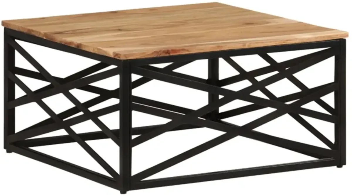 vidaXL Coffee Table 68x68x35 cm Solid Acacia Wood
