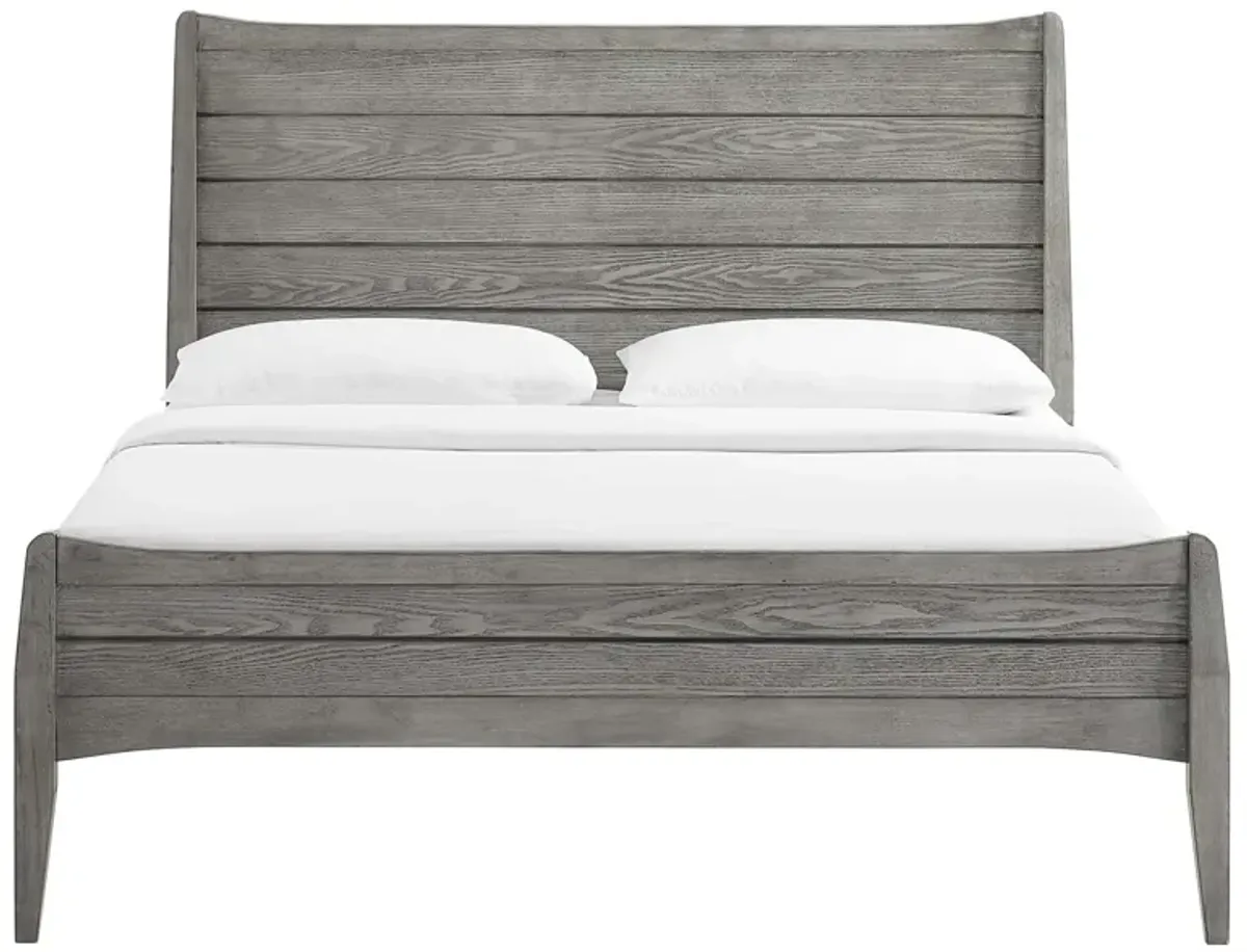 Modway - Georgia Queen Wood Platform Bed Gray