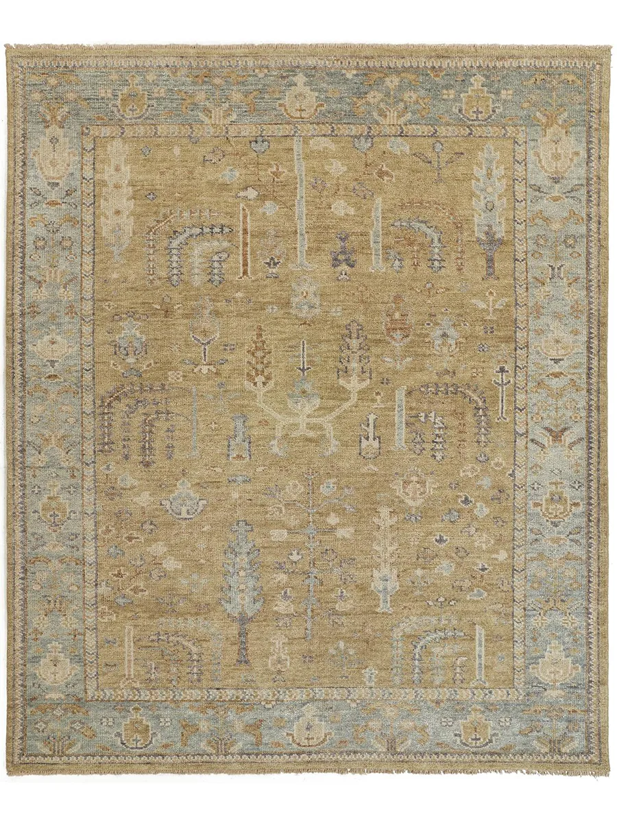 Carrington 6501F Gold/Blue/Gray 2' x 3' Rug