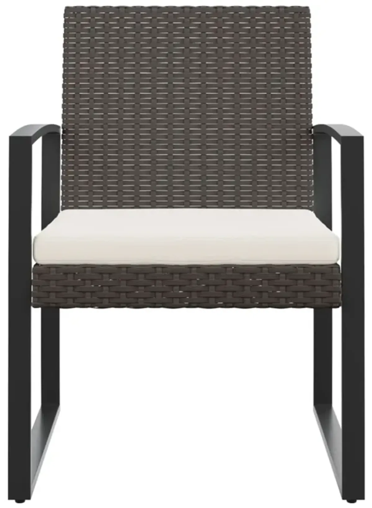 vidaXL Patio Dining Chairs 2 pcs Black PP Rattan