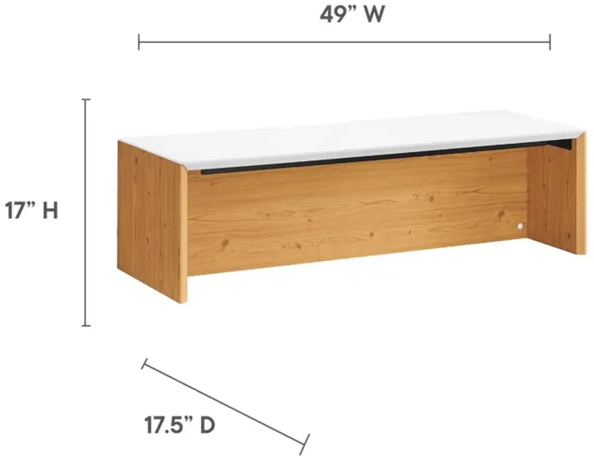 Kinetic 49" Wall-Mount Office Desk With Cabinet and Shelf