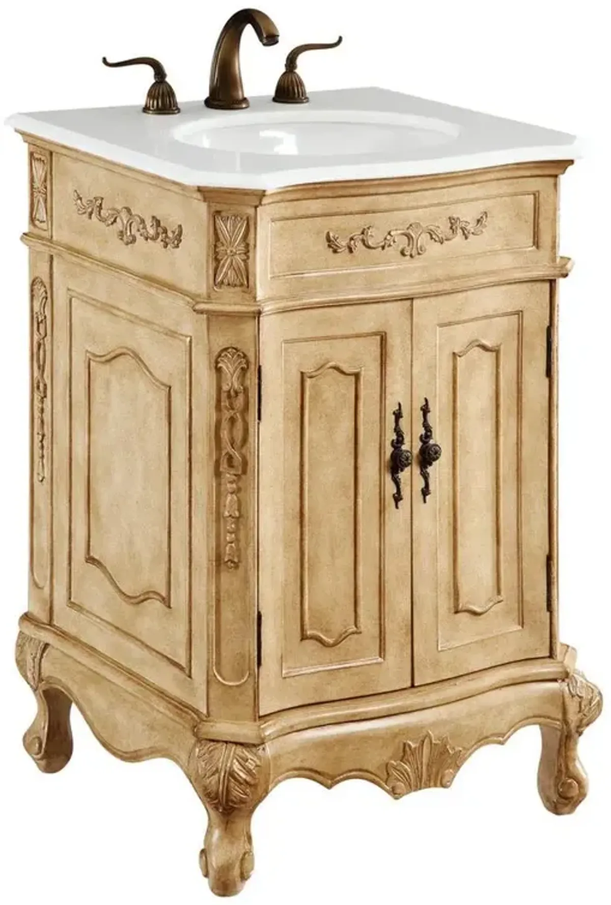 Elegant Kitchen and Bath 24 inch Single Bathroom vanity in Antique Beige