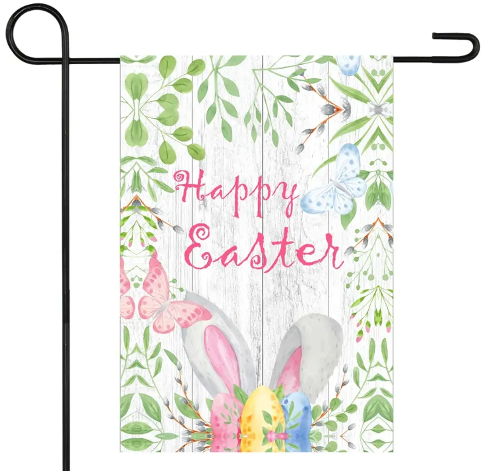 Happy Easter Bunny Ears Garden Flag 12.5"  x 18"