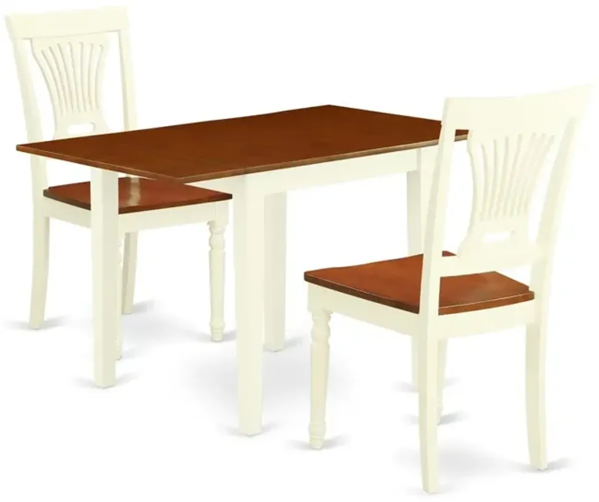 Dining Room Set Buttermilk & Cherry, NDPL3-WHI-W
