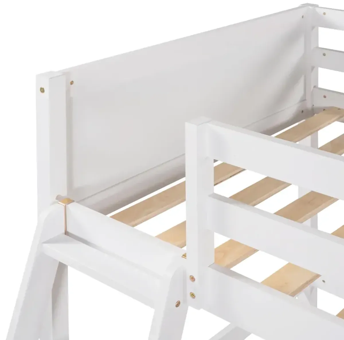 Solid Wood Twin Size Loft Bed with Ladder