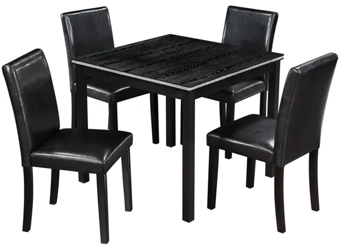 Merax 5 Pieces Wooden Dining Table Set