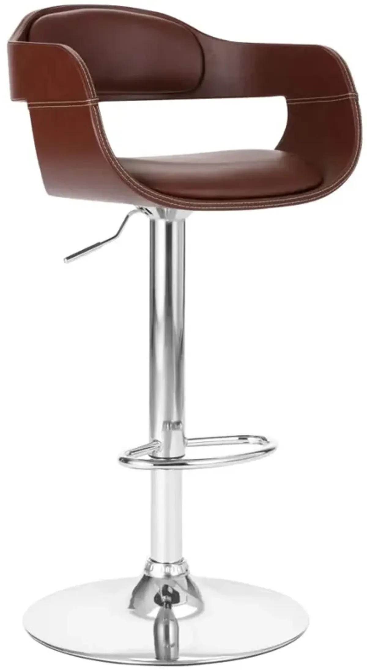 vidaXL Bar Stool Brown Faux Leather
