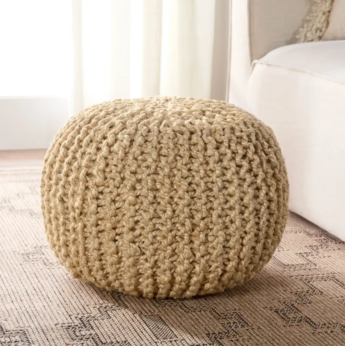 CANOVA POUF CYL Creme Brulee