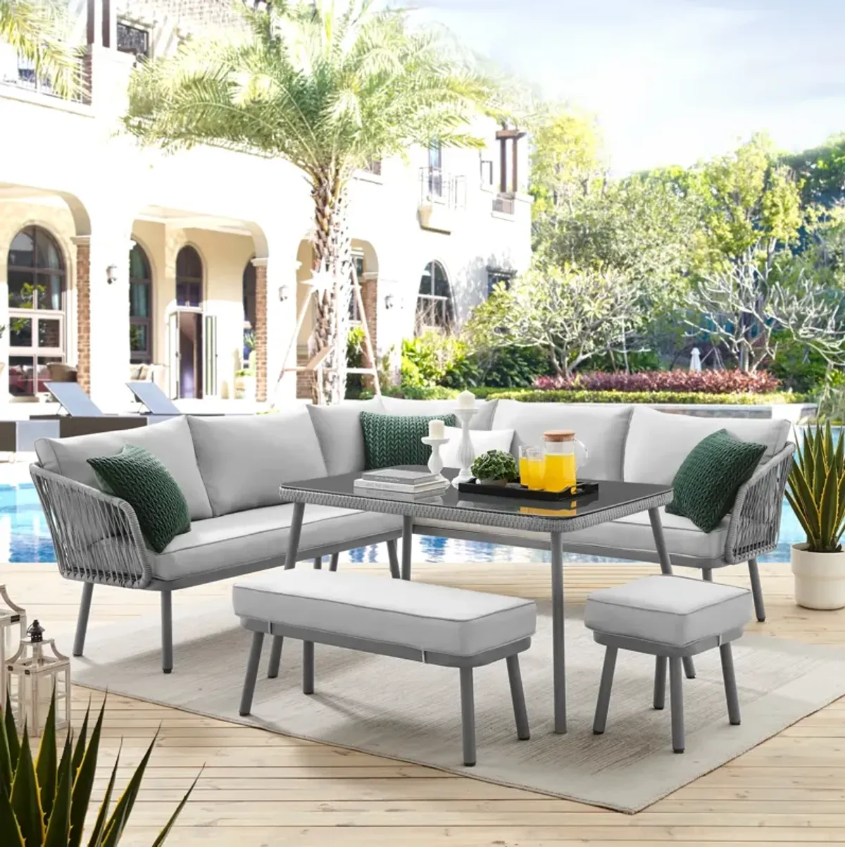 Inspired Home Brailynn  Outdoor 5pc Seating Group