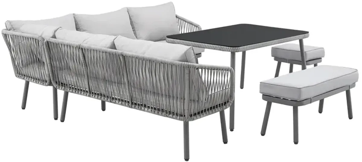 Inspired Home Brailynn  Outdoor 5pc Seating Group