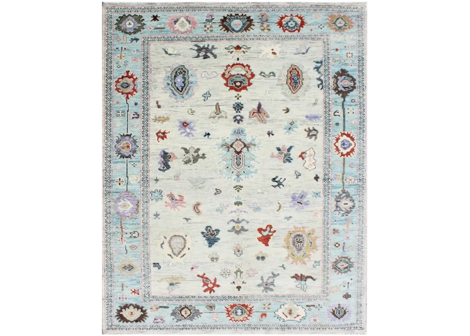 Samarkand SAM42626 Light Blue 9" x 12" Rug