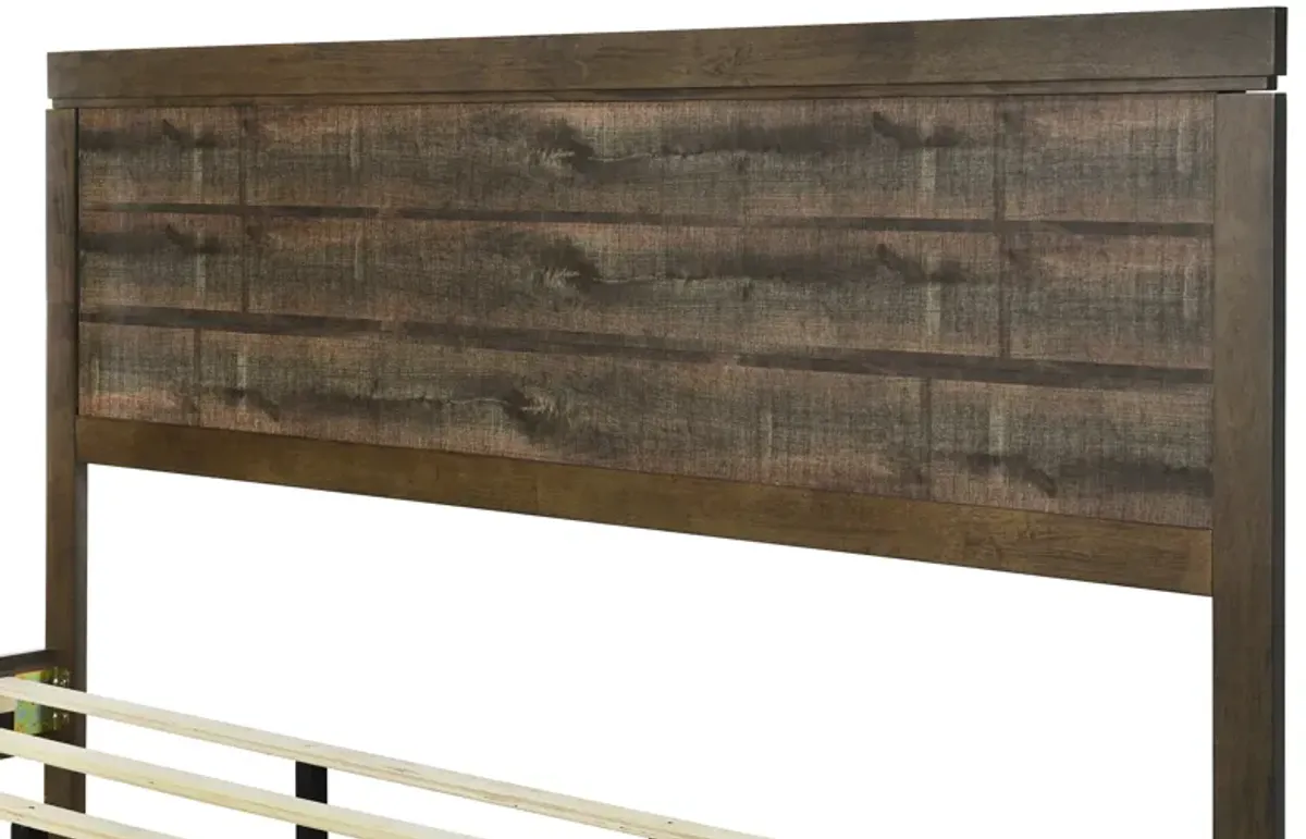 Merax Farmhouse Style Platform Bed with Headboard