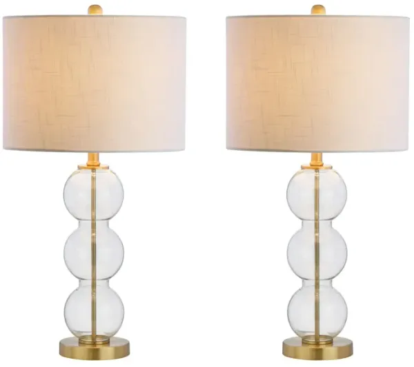 Bella Glass Triple Sphere LED Table Lamp (Set of 2)