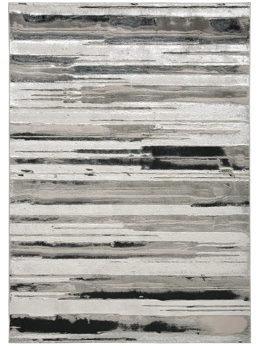 Micah 3049F Silver/Gray/Black 3'11" X 6' Rug