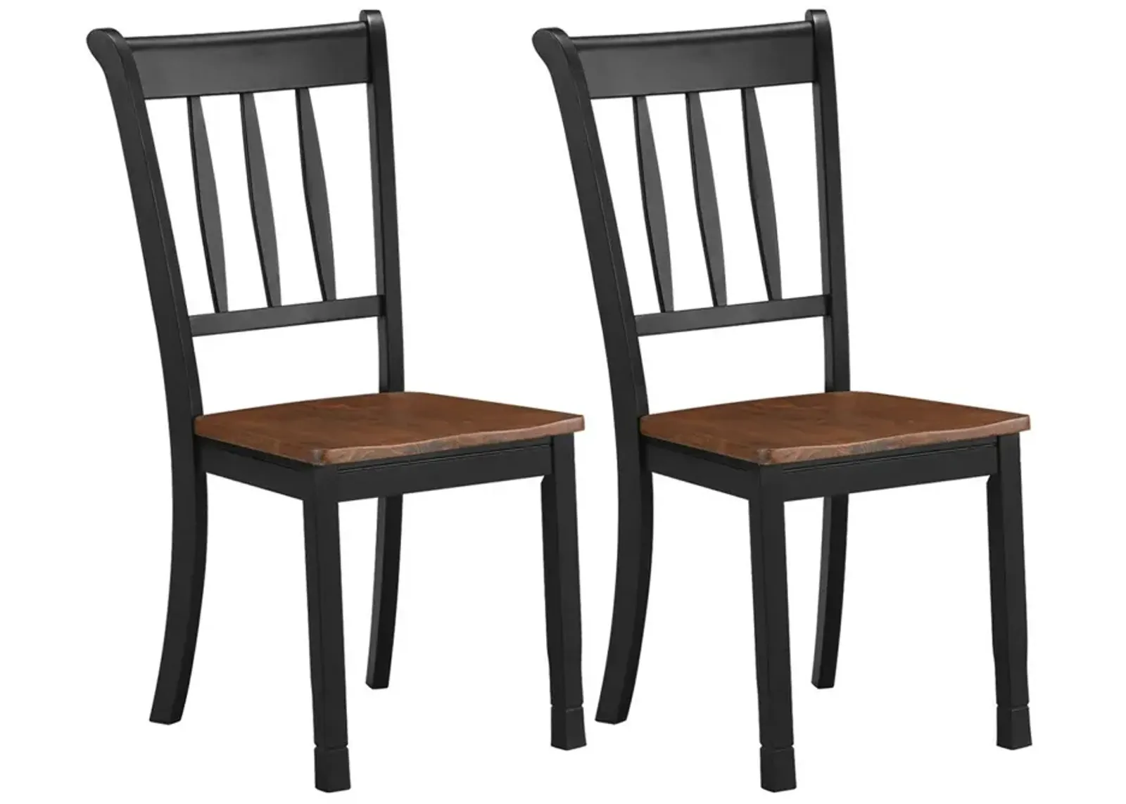 2 Pieces Solid Whitesburg Spindle Back Wood Dining Chairs