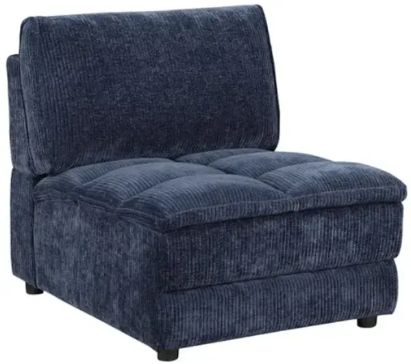 Atlantic Corduroy Upholstered Armless Chair Blue