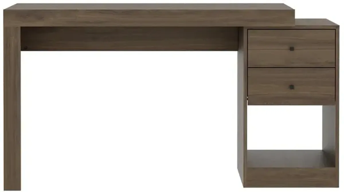 Techni Mobili Expandable Home Office Desk, Walnut