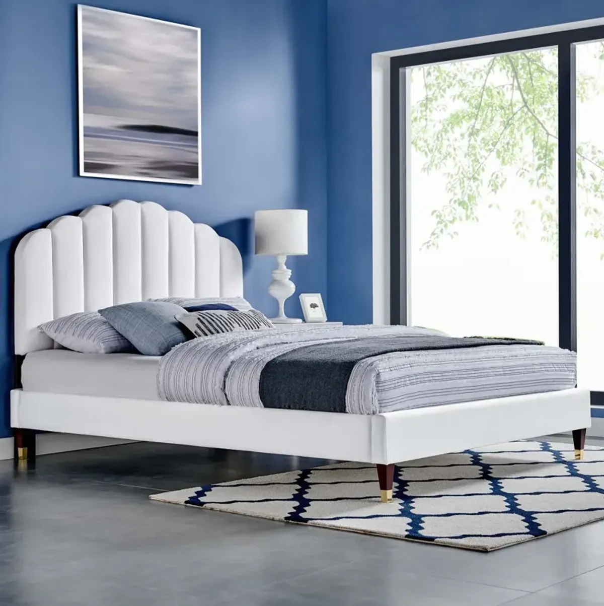 Modway - Daisy Performance Velvet Queen Platform Bed