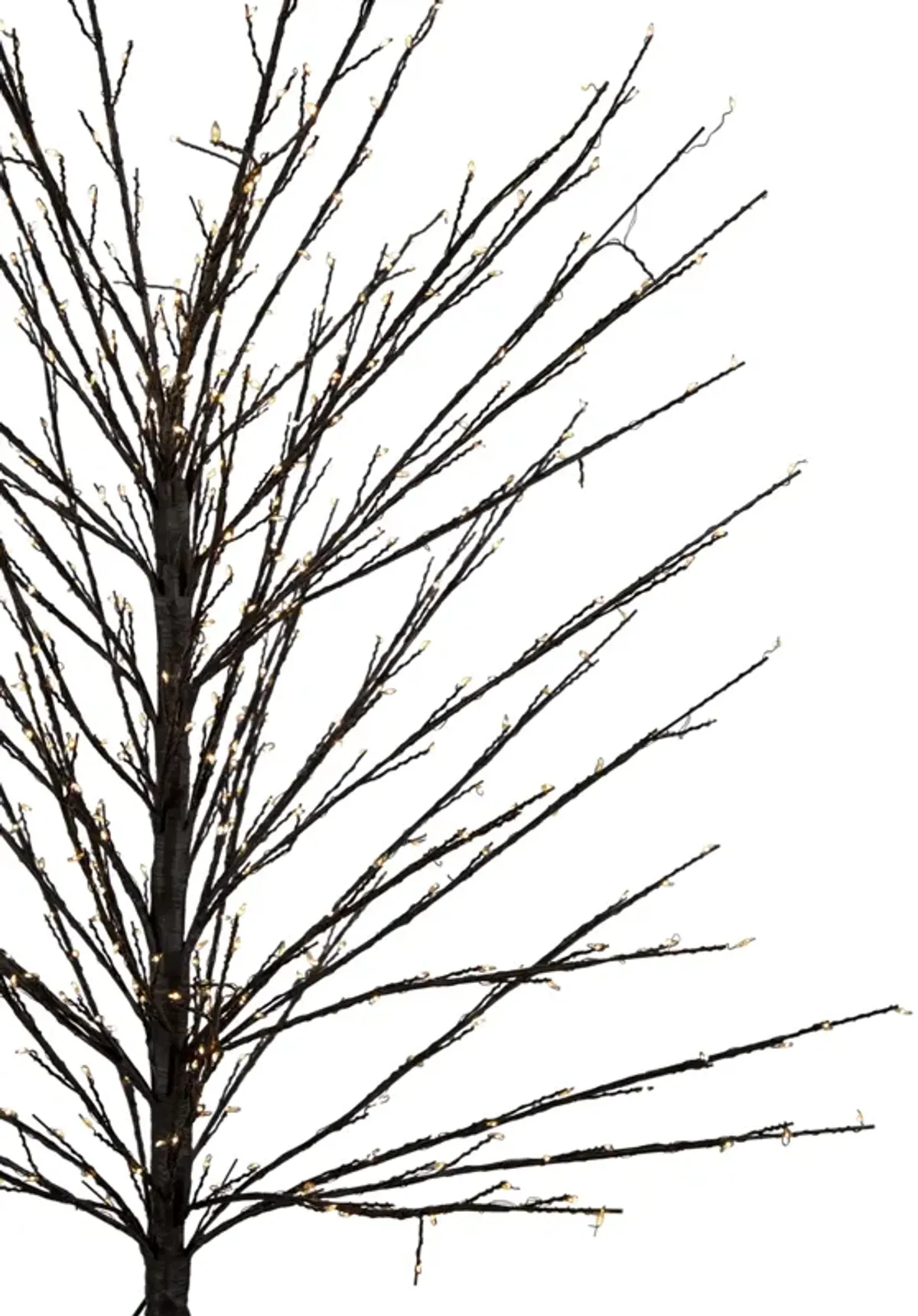 5' Black LED Lighted Christmas Twig Tree - Warm White Lights