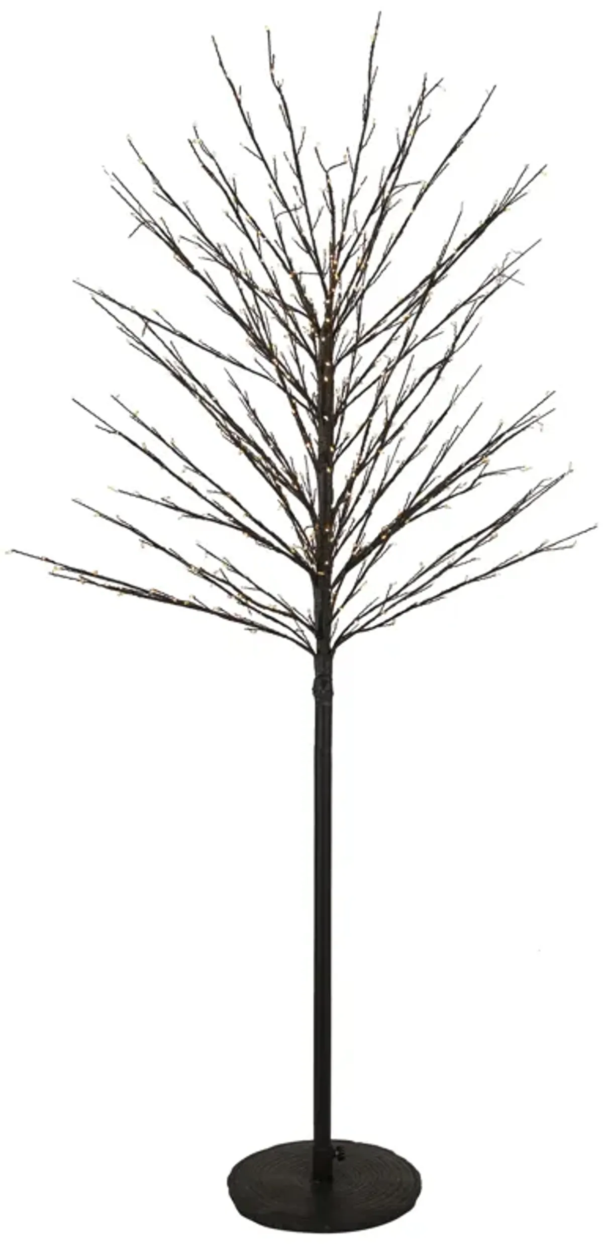5' Black LED Lighted Christmas Twig Tree - Warm White Lights