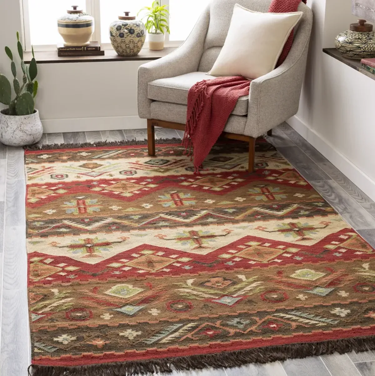 Jewel Tone JT-8 3'6' x 5'6' Brown Rug