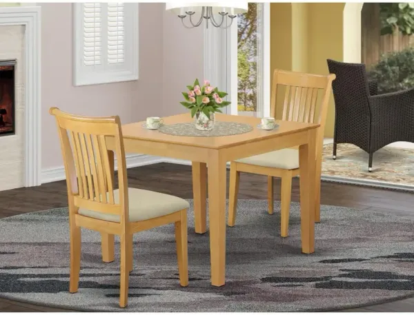 East West Furniture Dining Room Set Oak, OXPO3-OAK-C