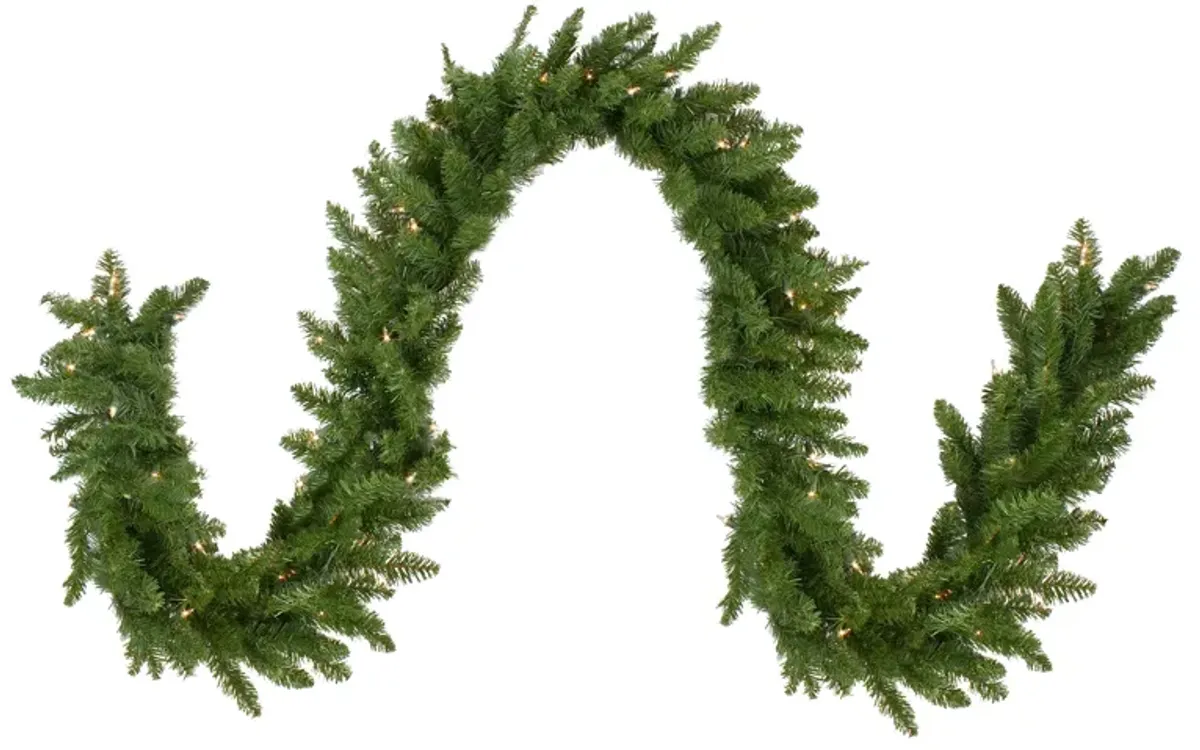 9' x 12" Pre-Lit Eastern Pine Artificial Christmas Garland - Clear Lights