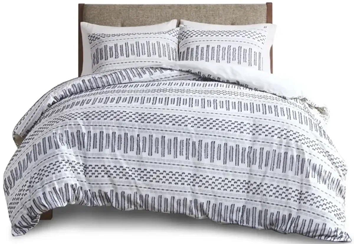 Gracie Mills Donny Geometric Cotton Jacquard Comforter Mini Set - California King