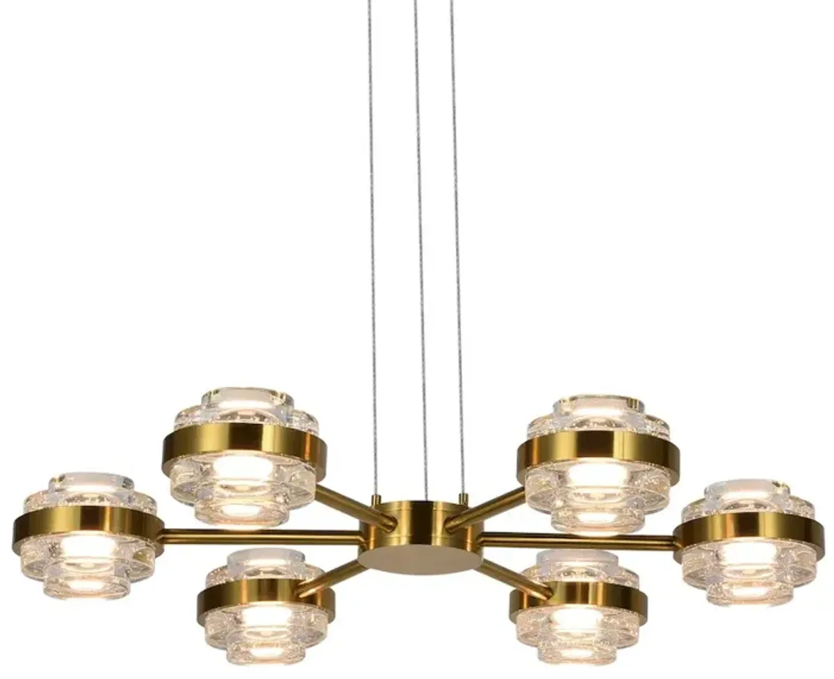 VONN Lighting 6-Light Height Adjustable Pendant Lighting Integrated LED Chandelier