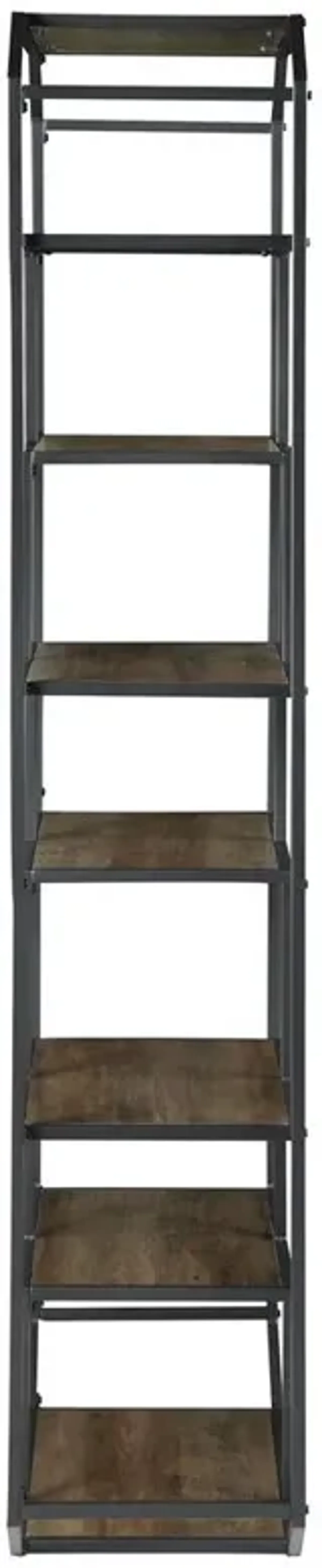 Leland 6-shelf Bookcase Rustic Brown and Dark Grey