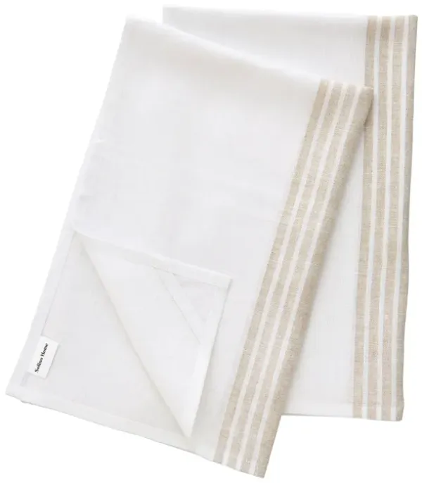 Solino Home 100% Pure Linen Kitchen Towels 17 x 26 Inch Set of 2 - Farmhouse