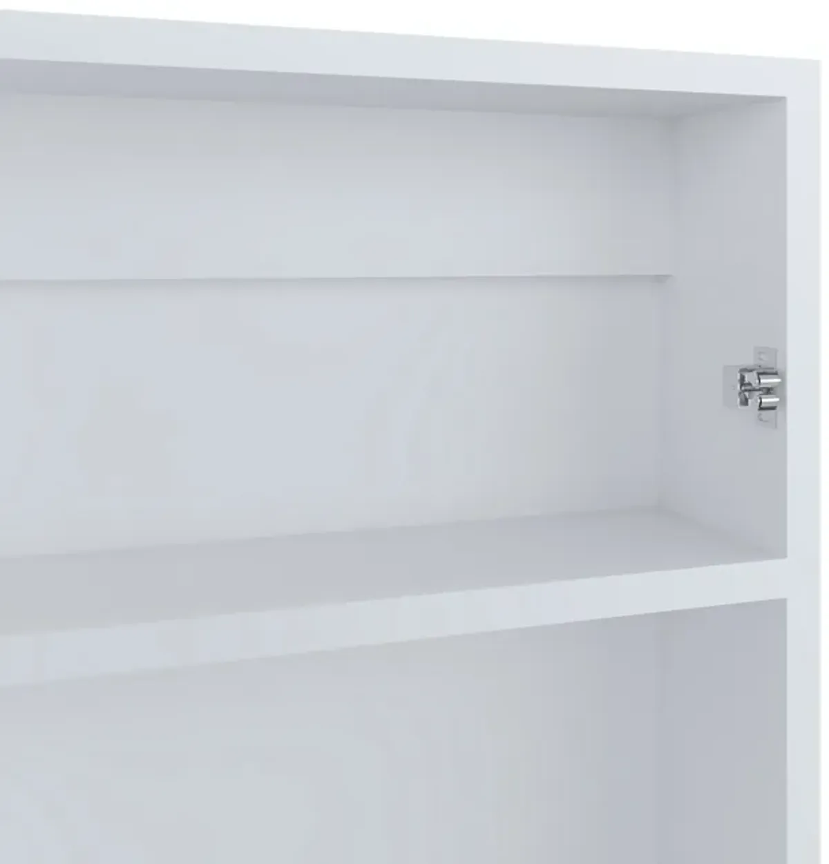 Kiana Medicine Cabinet 25.7" H, 1 Door, 3 Shelves, 1 Mirror, White