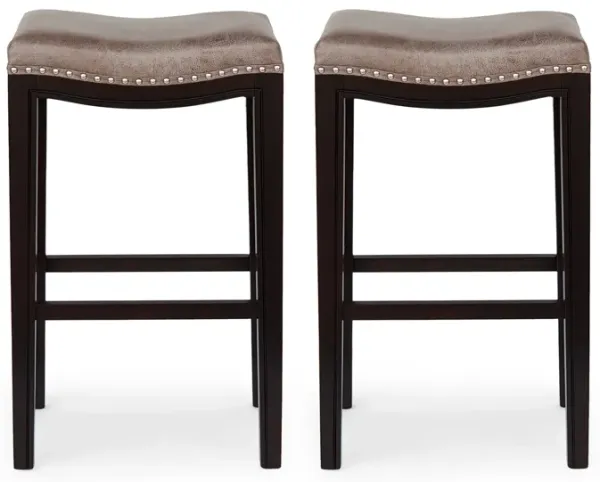 Streamdale Contemporary Acacia & Wicker Barstools