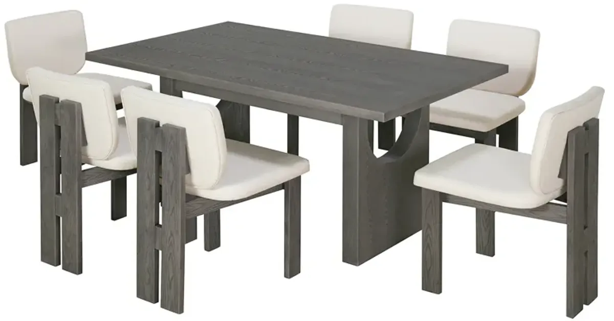 Merax 7-Piece Retro Dining Set