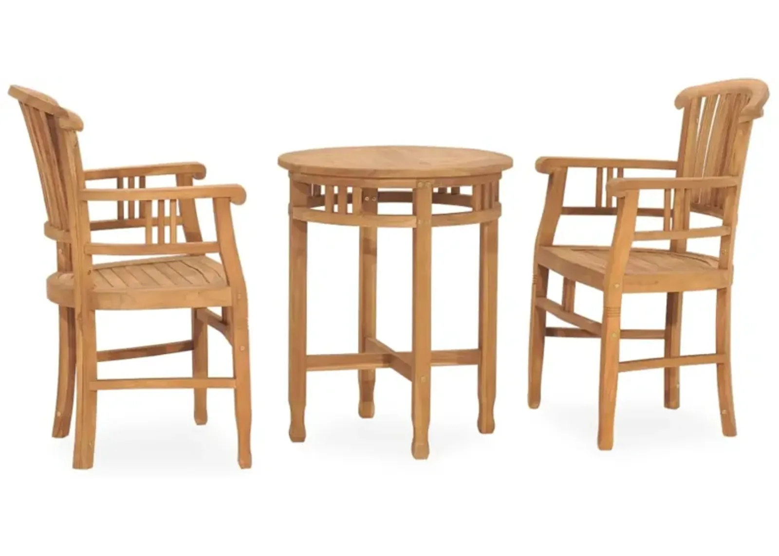 vidaXL 3 Piece Garden Dining Set Solid Teak Wood