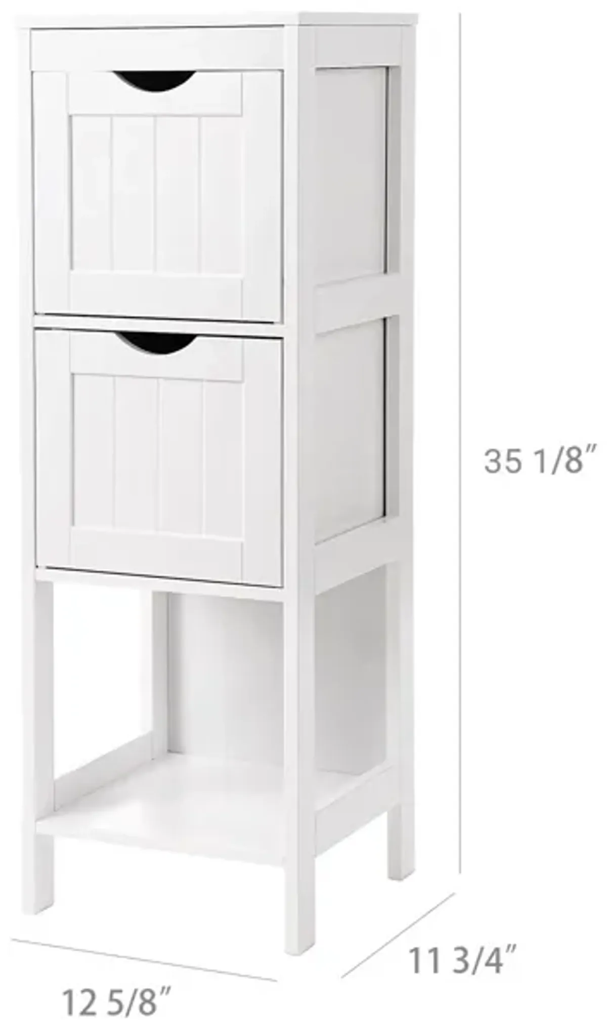 Floor Cabinet Multifunctional Bathroom Storage Organizer Rack Stand with 2 Drawers