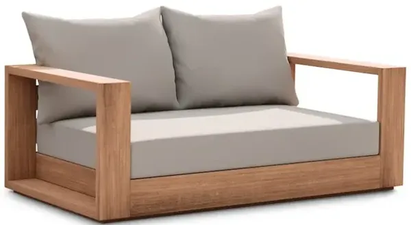 Meridian Furniture Tulum Grey Water Resistant Fabric Outdoor Loveseat