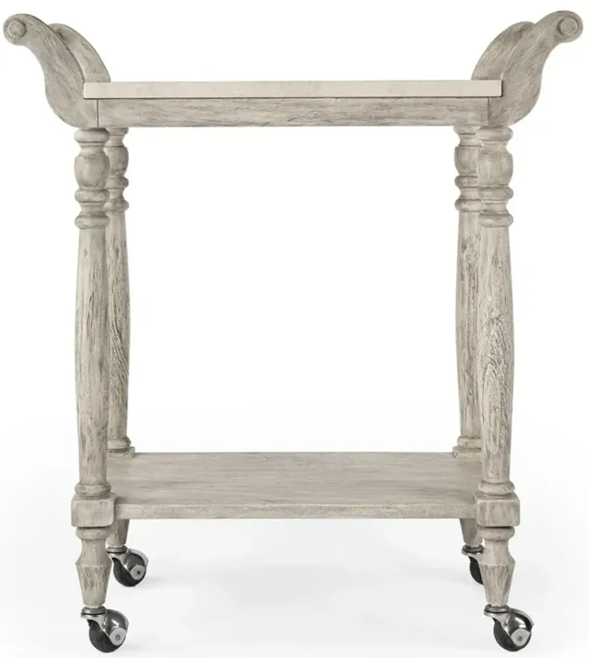 Coastal Farmhouse Marble Serving Cart, Belen Kox