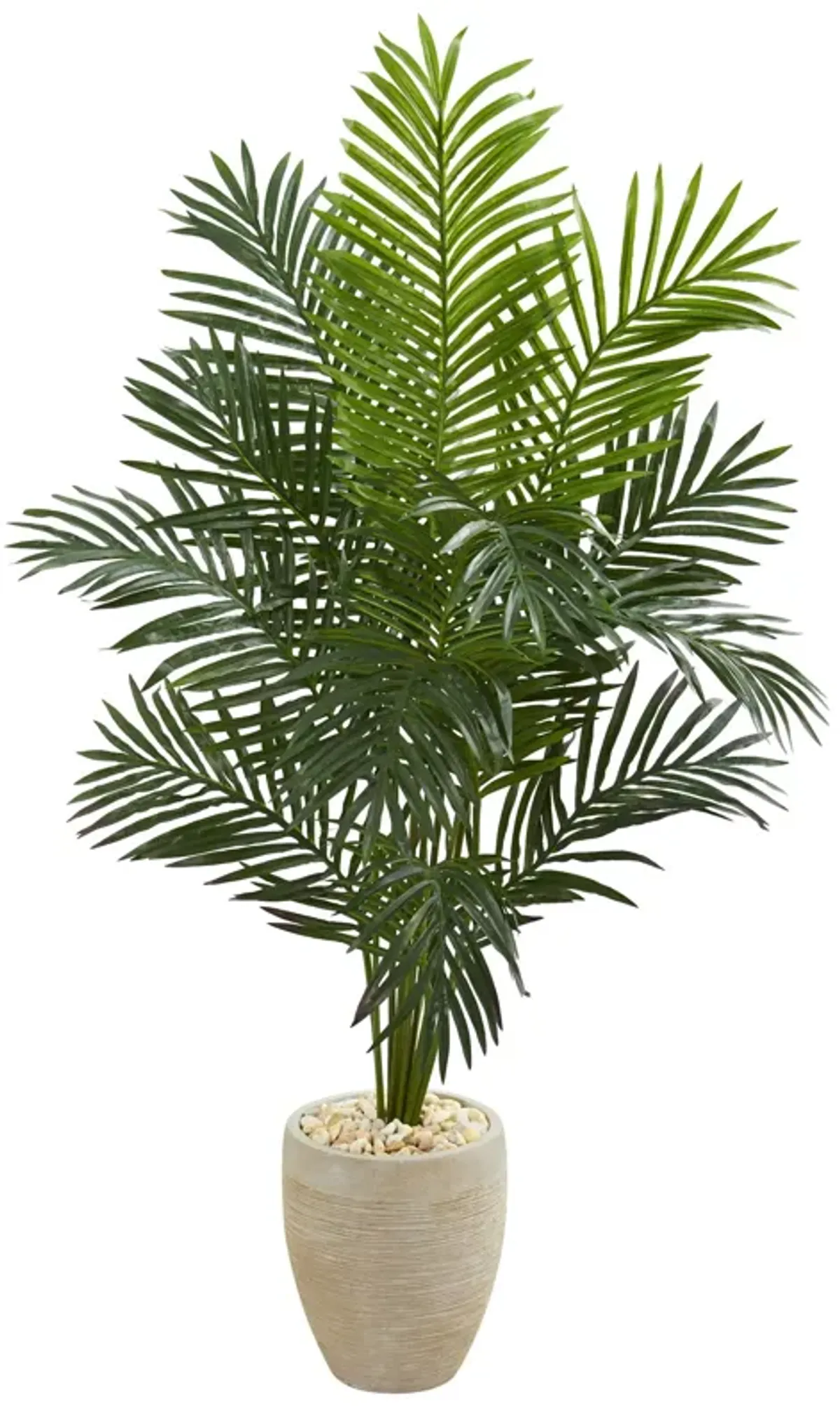 HomPlanti 5.5 Feet Paradise Artificial Palm Tree in Sand Colored Planter