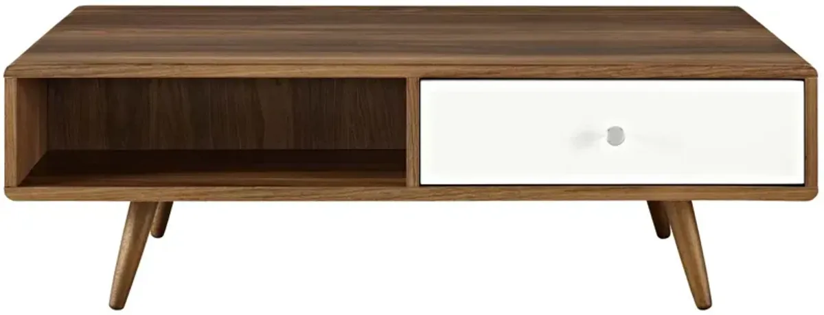 Transmit Coffee Table, Walnut White