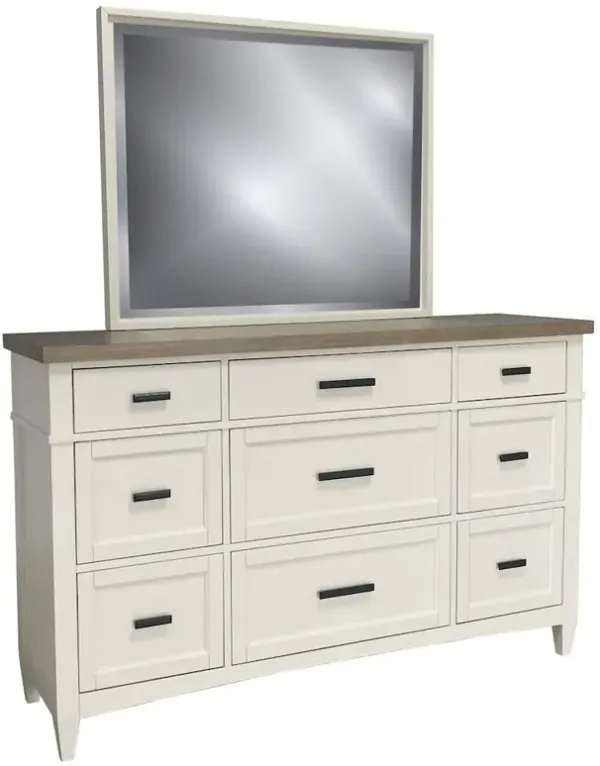 Parker House Furniture Parker House Americana Modern Bedroom 9 Drawer Dresser and Mirror