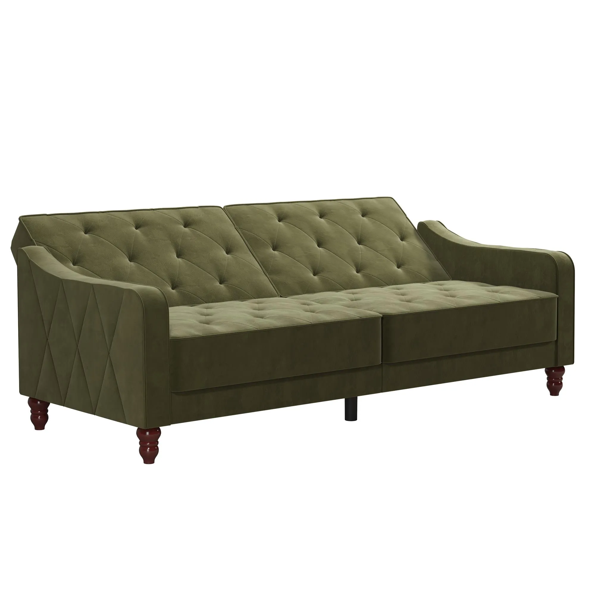 Vintage Tufted Split Back Futon