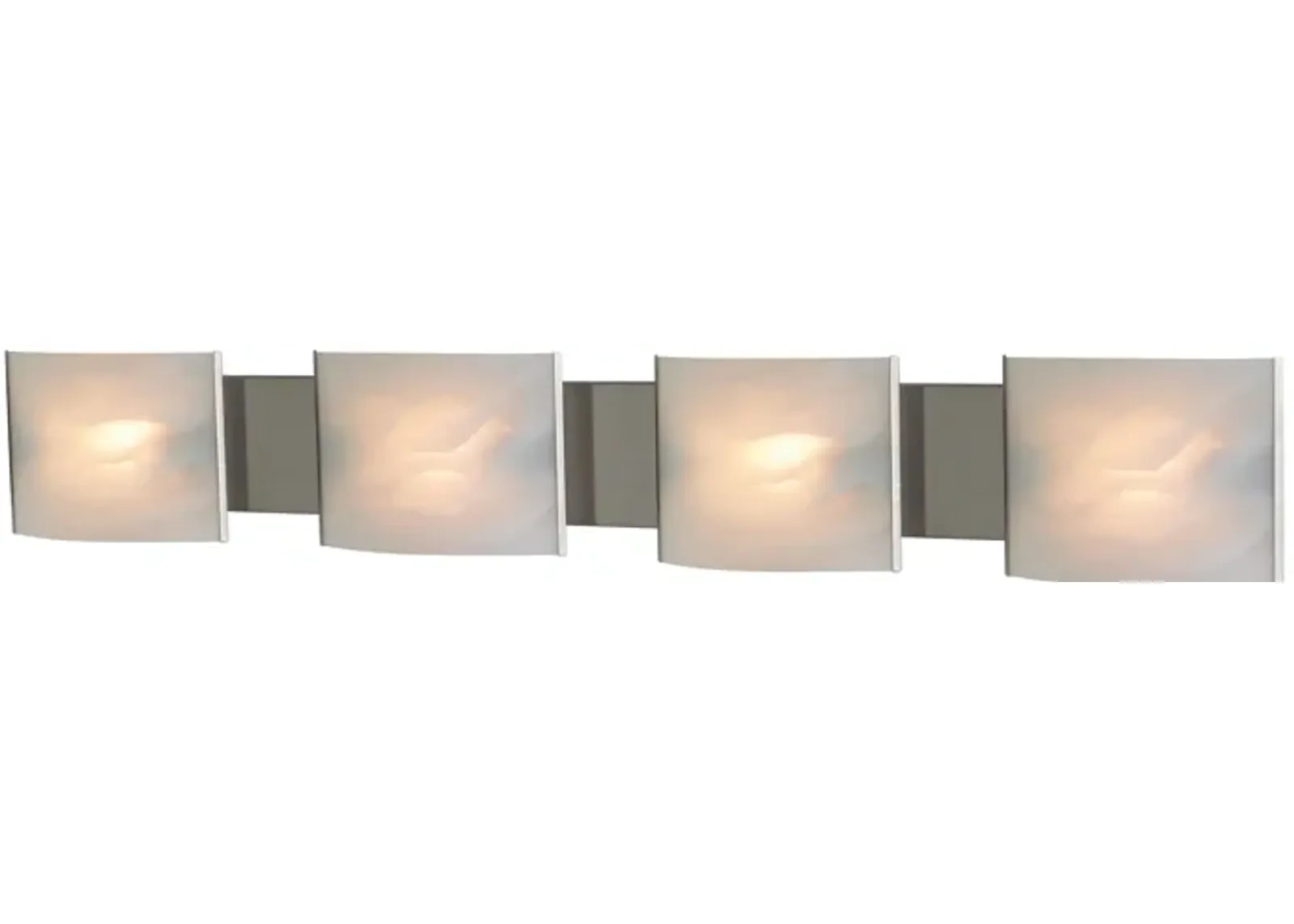 Pannelli 41'' Wide 4-Light Silver Vanity Light