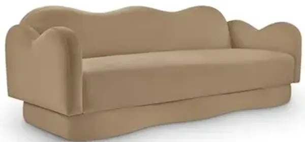 Meridian Furniture Bloom Camel Velvet Sofa