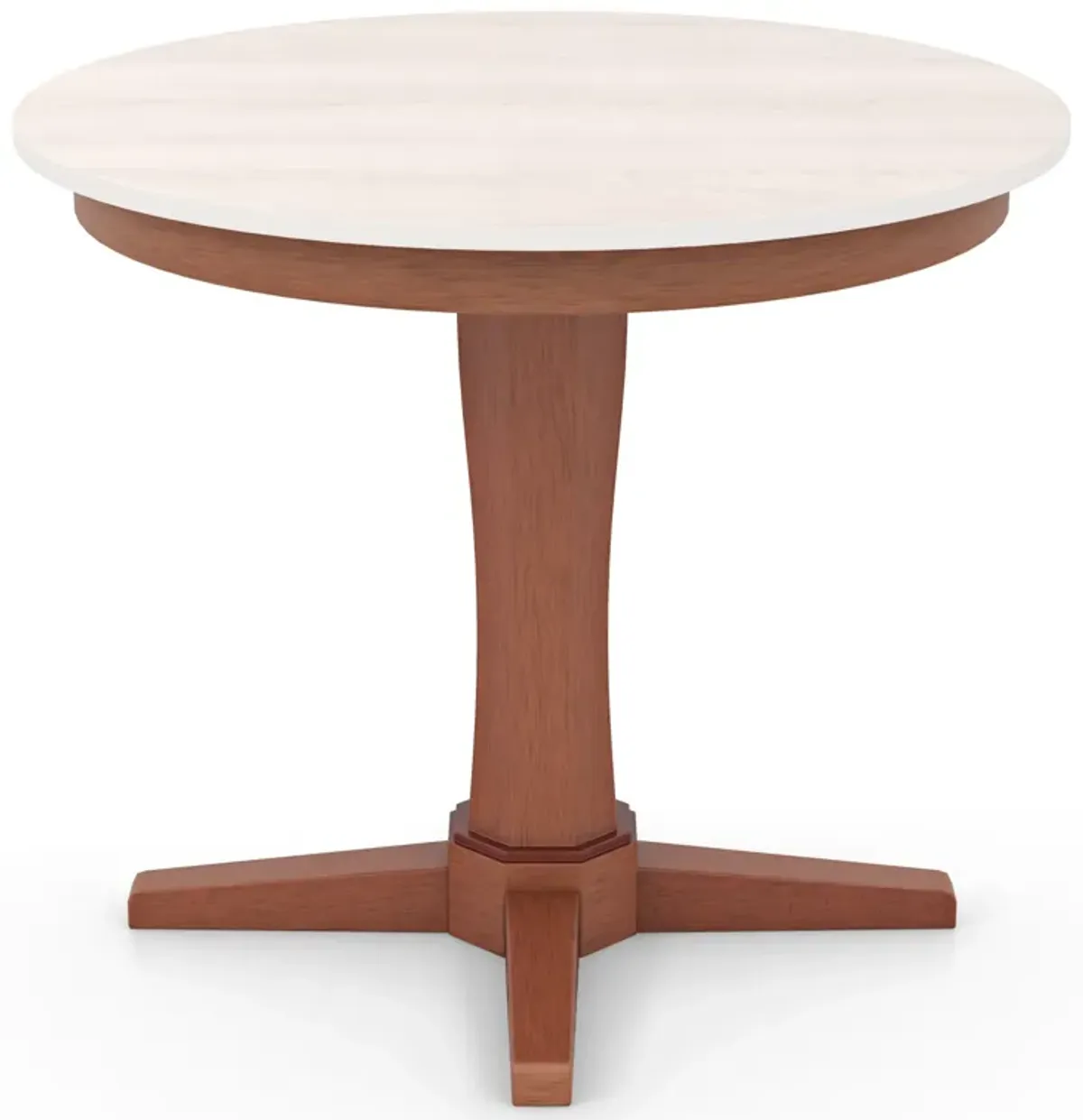 35 Inches Wooden Round Dining Table with Pedestal Base