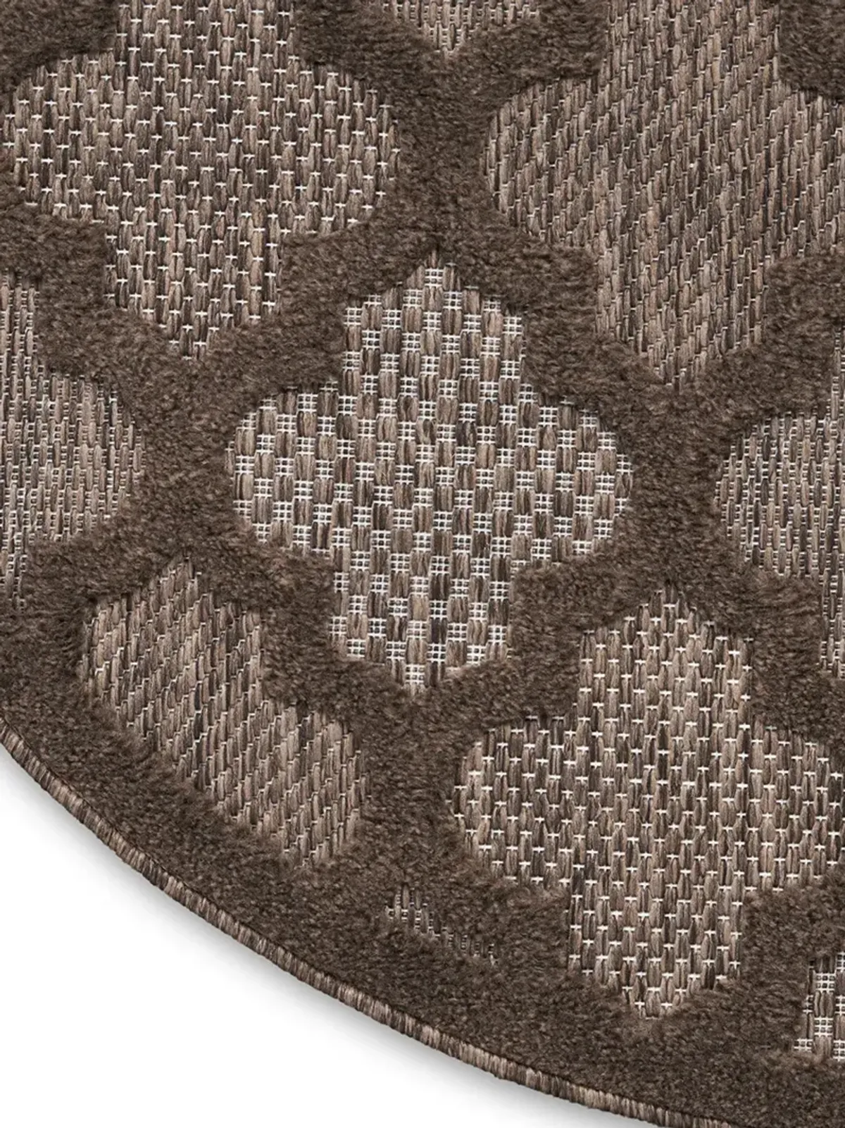 Easy Care NES01 Brown 6' x Round Rug