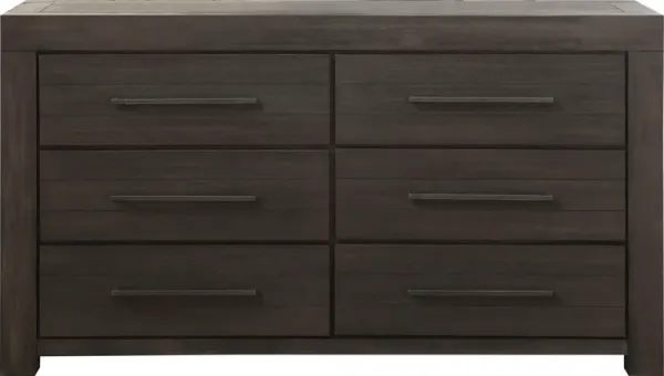 Heath Six Drawer Dresser in Basalt Grey