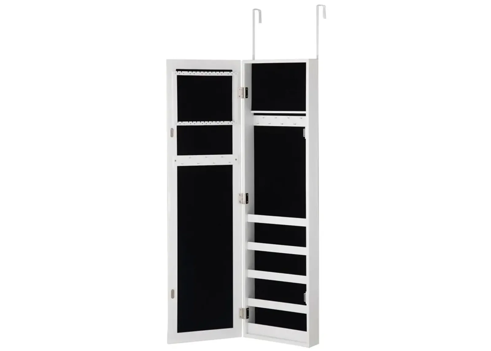 Door and Wall Mounted Armoire Jewelry Cabinet with Full-Length Mirror