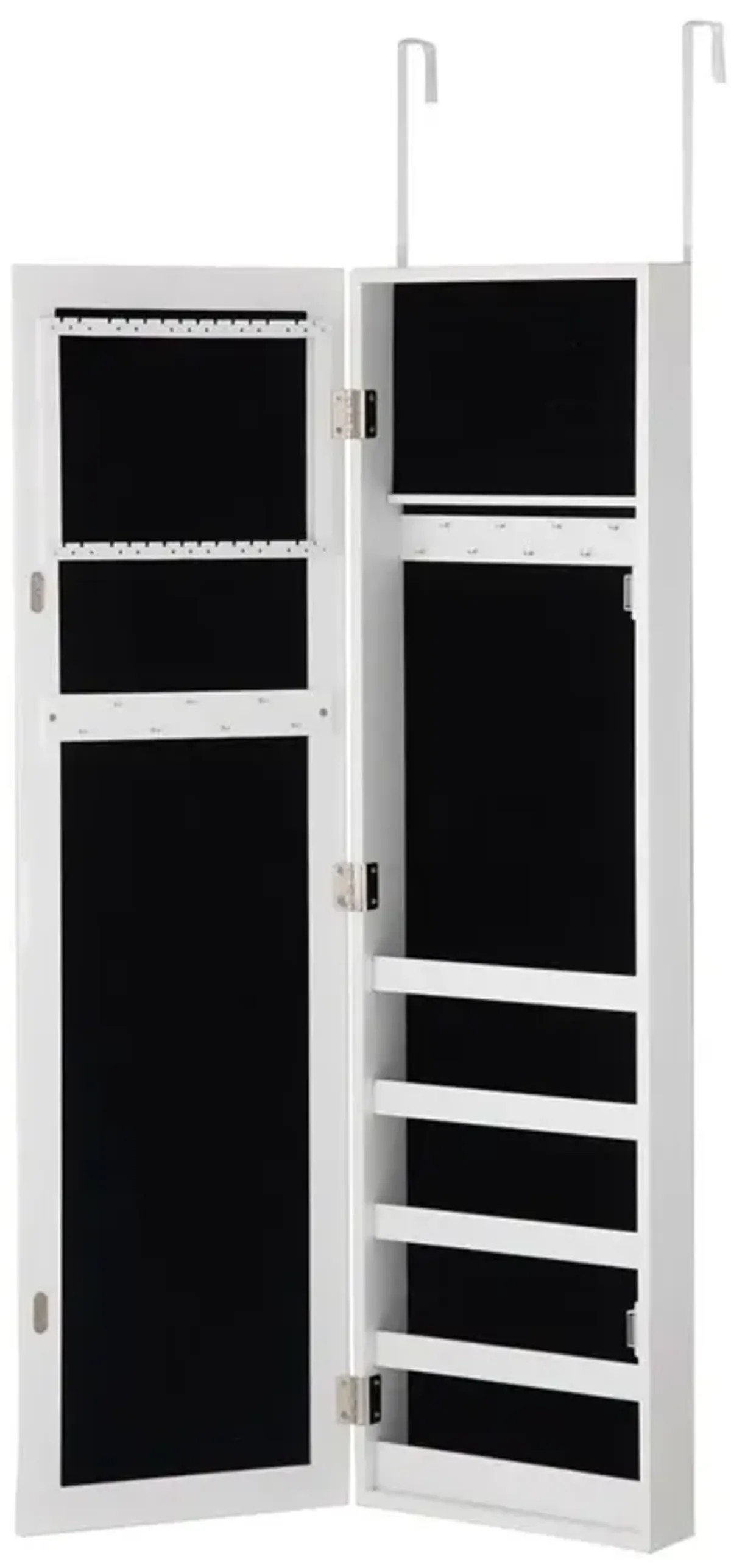 Door and Wall Mounted Armoire Jewelry Cabinet with Full-Length Mirror