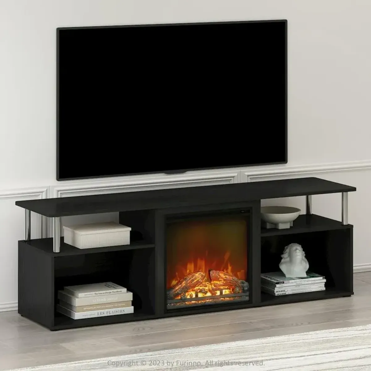 Electric Fireplace Corner TV Stand, Entertainment Center for TV up to 70 Inch